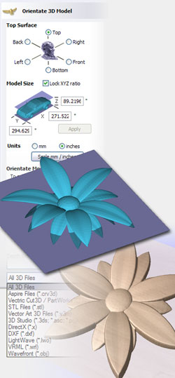 Vectric VCarve Desktop Import 3D Models