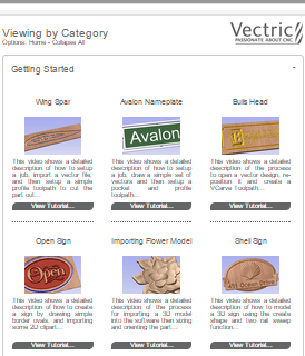 Vectric VCarve Desktop Video Tutorials